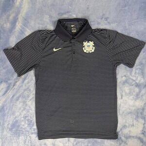 Nike black & white striped polo shirt men Size S